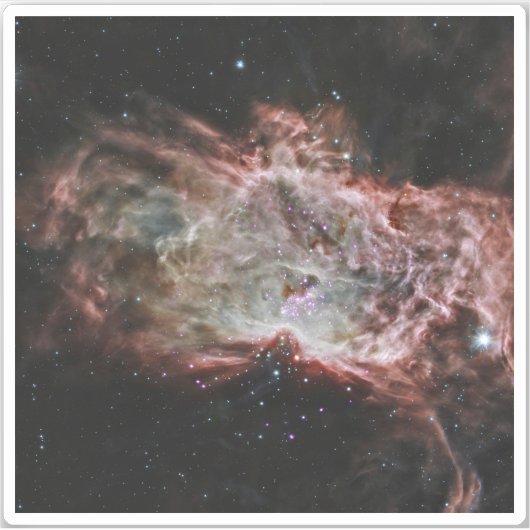 Sternhaufen im Zentrum des Flammennebels. Aufkleber (Vorderseite)