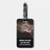 Sternhaufen im Zentrum des Flammennebels. Gepäckanhänger (Rückseite vertikal)