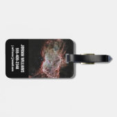 Sternhaufen im Zentrum des Flammennebels. Gepäckanhänger (Rückseite horizontal)