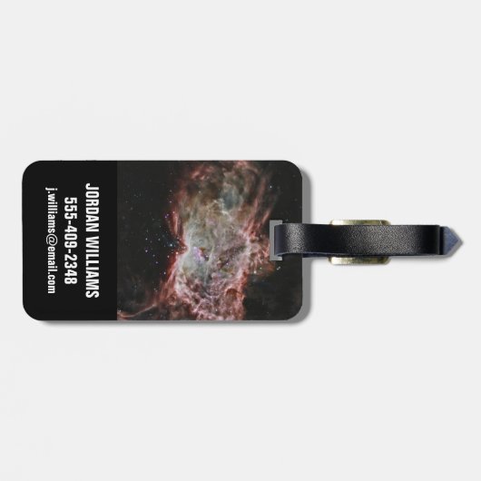 Sternhaufen im Zentrum des Flammennebels. Gepäckanhänger (Rückseite horizontal)