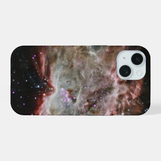 Sternhaufen im Zentrum des Flammennebels. iPhone 15 Hülle (Rückseite (Horizontal))