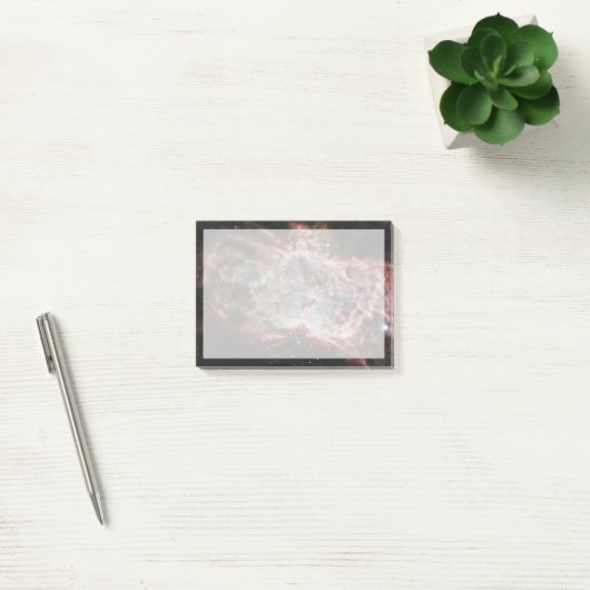 Sternhaufen im Zentrum des Flammennebels. Post-it Klebezettel (Büro)