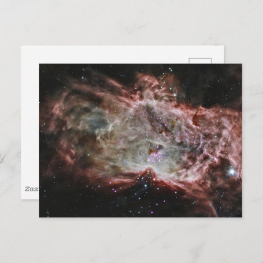 Sternhaufen im Zentrum des Flammennebels. Postkarte (Vorne/Hinten)