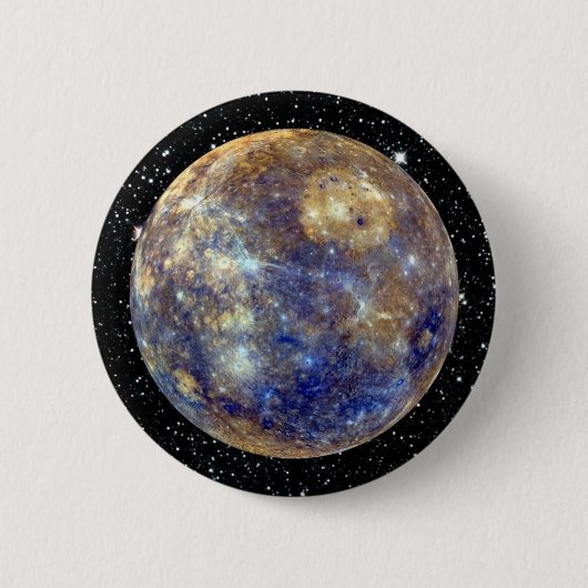 Sternhintergrund PLANETEN-MERCURYS v.2 Button (Vorderseite)