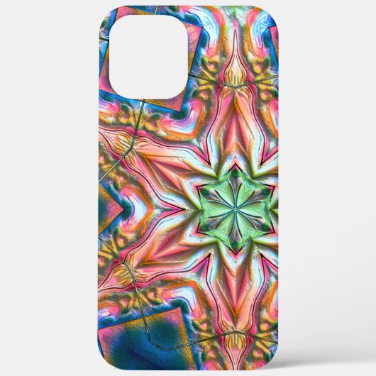 Sternkaleidoskop in rauer Textur, verbrannter Lach Case-Mate iPhone Hülle (Rückseite)