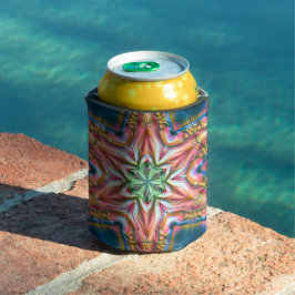 Sternkaleidoskop in rauer Textur, verbrannter Lach Dosenkühler