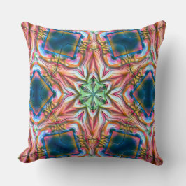 Sternkaleidoskop in rauer Textur, verbrannter Lach Kissen