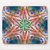 Sternkaleidoskop in rauer Textur, verbrannter Lach Mousepad (Vorne)
