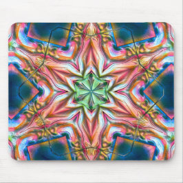 Sternkaleidoskop in rauer Textur, verbrannter Lach Mousepad