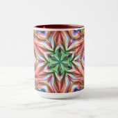 Sternkaleidoskop in rauer Textur, verbrannter Lach Tasse (Zentrum)