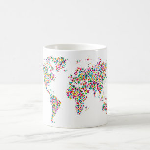 Sternkarte der Weltkarte Kaffeetasse