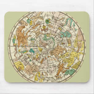 Sternkarte des nördlichen Himmels und Karte der St Mousepad