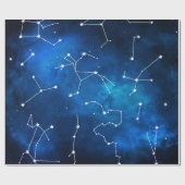 Sternkarten-Konstellation Astronomie-Liebhaber Geschenkpapier (Flach)