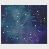 Sternkarten-Sternbilder Astronomie Geschenkpapier (Flach)