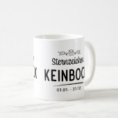 Sternkein Bock lustige geschenkidee Kaffeetasse (VorderseiteRechts)