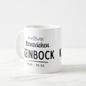 Sternkein Bock lustige geschenkidee Kaffeetasse (Vorderseite Links)