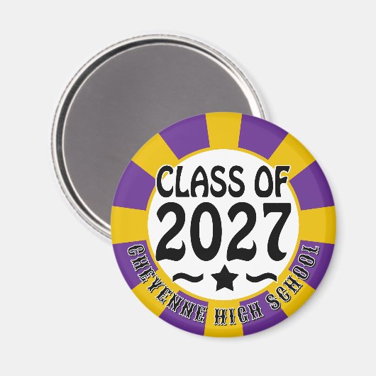 Sternklasse Abschluss 2027 Magnet (Vorderseite/Rückseite)