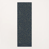 Sternkonstellation Gold und Marineblau Yogamatte (Vorderseite)