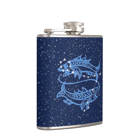 Sternkonstellation und Sternzeichen mit Sternen Flachmann (Rechts)