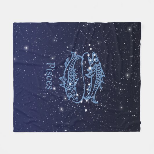 Sternkonstellation und Sternzeichen mit Sternen Fleecedecke (Vorderseite (Horizontal))