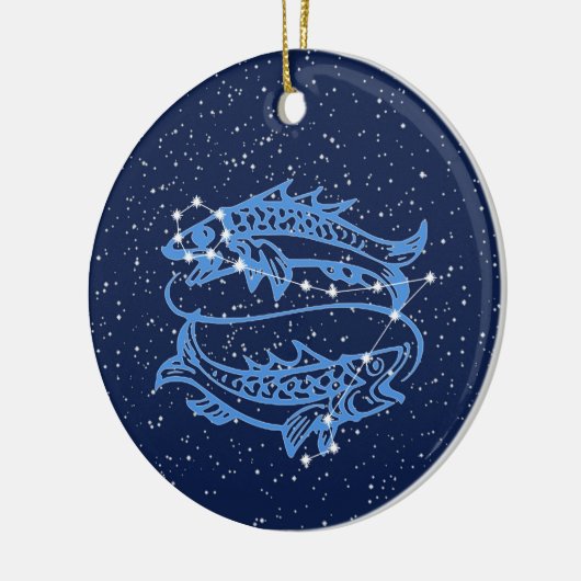 Sternkonstellation und Sternzeichen mit Sternen Keramik Ornament (Links)