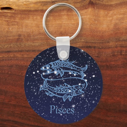 Sternkonstellation und Sternzeichen mit Sternen Schlüsselanhänger (Vorderseite)