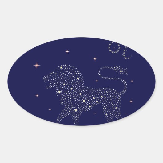 Sternleo Ovaler Aufkleber (Vorderseite)