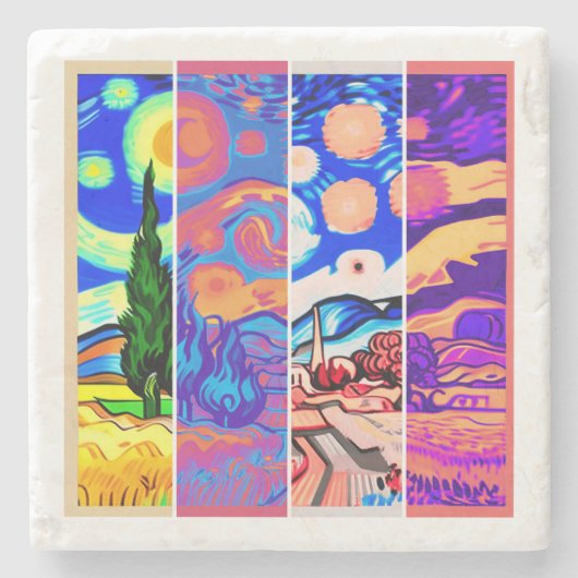 Sternlicht Steinuntersetzer (Vorderseite)