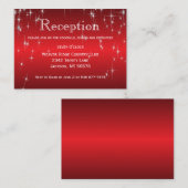 Sternlichter in Metallic Red - Empfang Begleitkarte (Vorne/Hinten)