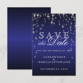 Sternlichter in metallisch dunkelblau - Save the D Date (Vorne/Hinten)