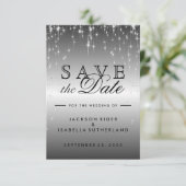 Sternlichter in metallischem Silber - Save the Dat Save The Date (Stehend Vorderseite)