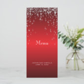 Sternlichter in Rot - Menü Menükarte (Stehend Vorderseite)