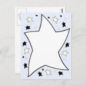 Sternlila Postkarte (Vorne/Hinten)