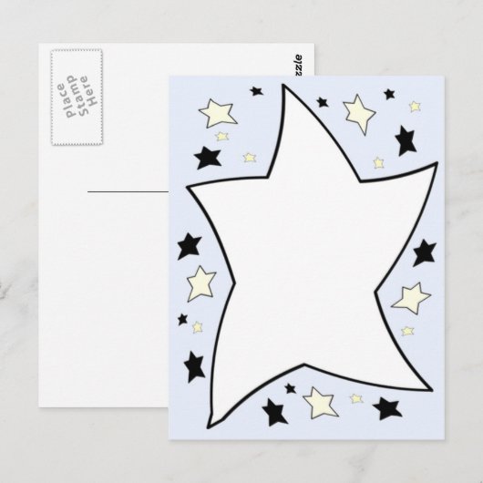 Sternlila Postkarte (Vorne/Hinten)