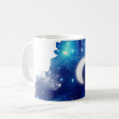 Sternmond Nachthimmel Himmelgalaxie Kaffeetasse (Vorderseite Links)