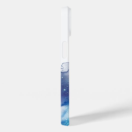 Sternmond Nachthimmel Himmelsgalaxie blau weiß Case-Mate iPhone Hülle (Rückseite / Rechts)