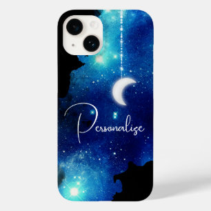 Sternmond Nachthimmel Himmelsgalaxie schwarz blau Case-Mate iPhone 14 Hülle
