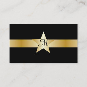 Sternmonogramm in Gold Visitenkarte