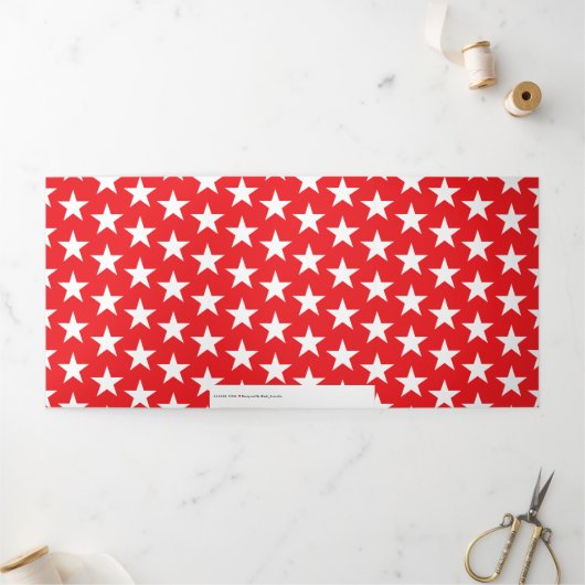 Sternmuster 12 dreifach gefaltete urlaubskarte (Außenbereich)