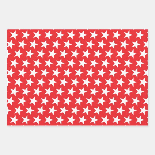 Sternmuster 12 geschenkpapier set (Vorderseite)