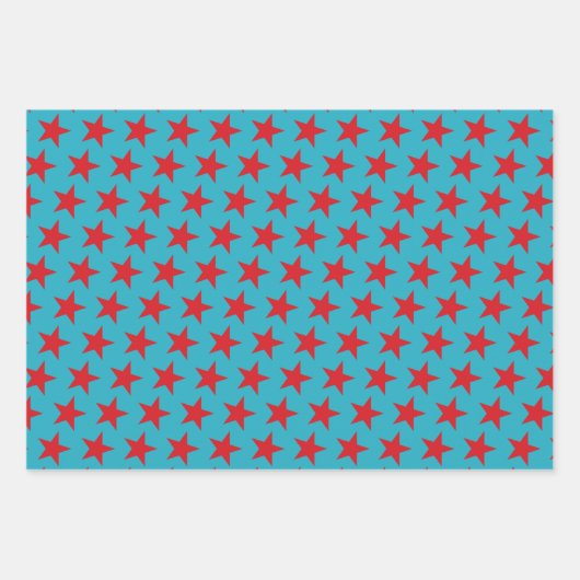 Sternmuster 13 geschenkpapier set (Vorderseite)