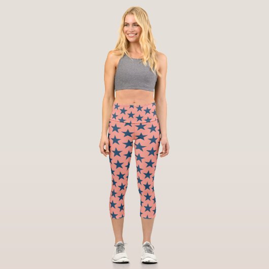 Sternmuster 4 capri leggings (Vorderseite)