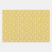 Sternmuster auf Blau, Golden und Rot Geschenkpapier Set (Vorderseite 3)