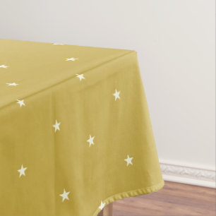Sternmuster auf goldenem Hintergrund Tischdecke