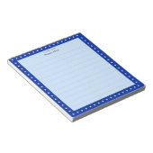 Sternmuster auf Royal Blue Frame Lined Notepad Notizblock (angewinkelt)