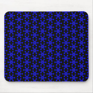 Sternmuster - Blau auf schwarz Mousepad
