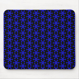 Sternmuster - Blau auf schwarz Mousepad