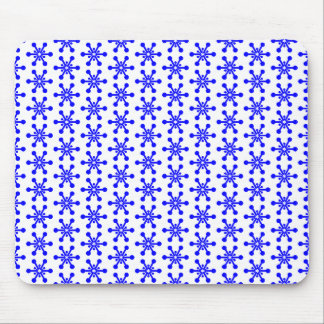 Sternmuster - Blau auf Weiß Mousepad