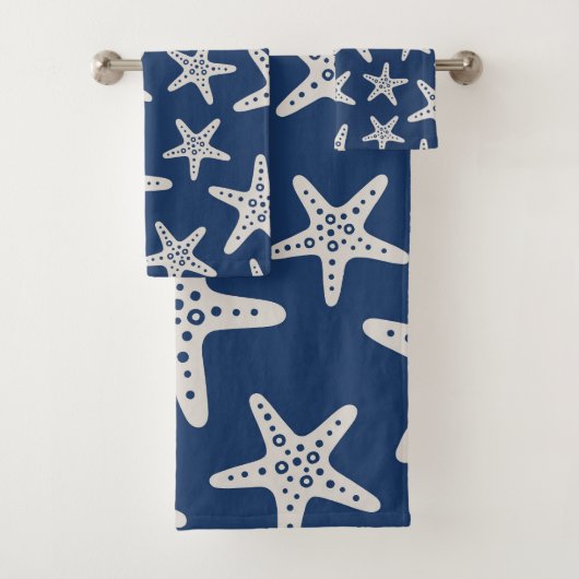 Sternmuster Blau Badhandtuch Set (Insitu)
