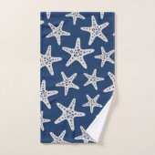 Sternmuster Blau Badhandtuch Set (Handtuch)